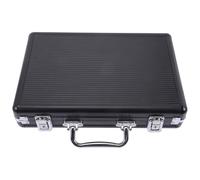 Uonlytech Custodia per Fiches da Poker in Lega di Alluminio Angoli Arrotondati Maniglia Portatile e Fibbia di Sicurezza Scatola per Trasporto e la Conservazione di Chip da Gioco