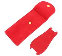 Uonlytech Custodia per Orologio Portatile Rossa in Flanella Bottone Scatto, Resistente e Antigraffio, Organizer da Viaggio per Smartwatch e Braccialetti Singolo Tasca