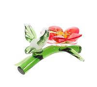 Uonlytech Decorazione al Centro Tavola in Cristallo con Libellula e Fiori, Ornamento Elegante e Raffinato per Spazio Living e Arredamento Casa