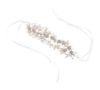 Uonlytech Fascia per Capelli da Sposa Foglie Dorate Copricapo Floreale Strass Scintillanti Tralcio di Foglie per Acconciature Raccolte Accessori per Capelli da Sposa per Occasioni Speciali