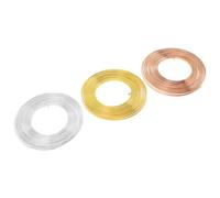 Uonlytech Filo Piatto e Artigianato Floreale, Facile da Modellare 3 Pezzi di Alluminio 3x1mm Finitura Liscia per Creazione Gioielli per Attività Manuali Genitore-figlio