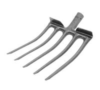 Uonlytech Forca da Aratura in Acciaio ad Alta Resistenza 5 Denti Angolati, Testa di Ricambio per Rastrello Agricolo, Strumento Manuale per Aerazione Terreno e Cura del Giardino