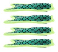 Uonlytech Freezer Sleeve Riutilizzabili 4 Pezzi in Gomma e Poliestere, Forma Sirena, Verde, per Party e Barbecue in Giardino Colore Casuale