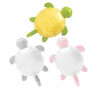 Uonlytech Ganci da parete a forma di tartaruga 3 pezzi in ABS | Adesivi senza chiodi, resistenti all’olio, per bagno e cucina, per piccoli oggetti e sciarpe