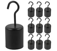 Uonlytech Ganci in Corda di Canapa Neri 10 Pezzi per Luci da Esterno e Lampadari Ganci da Soffitto Resistenti per Illuminazione Rustica e Vintage per Decorazioni