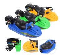 Uonlytech Giocattoli Per Barche a Carica 3 Pezzi Per Bambini, Motoscafo a Vento in Plastica Sicura, Giocattoli Galleggianti Da Bagno Per Vasca e Piscina, Per Neonati e Bambini Piccoli