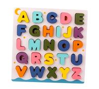 Uonlytech Giocattolo Educativo in Legno per Bambini Blocchi di Costruzione Coordinati Puzzle Digitale e Abbinamento Lettere Colori Vivaci Design Ergonomico Adatto alle dei Piccoli