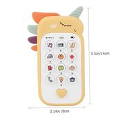Uonlytech Giocattolo Telefonino per Ragazzo Ragazza con Suoni Musicali Resistente alla Masticazione Educativo per Sviluppo Uditivo e Cognitivo Regalo per Piccoli