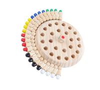 Uonlytech Gioco Educativo in Legno per Scacchi di Memoria Colorati Montessori per Ragazzi e Ragazze Allenamento Cognitivo e Riconoscimento Colori con Angoli Smussati Sicuri per Famiglie