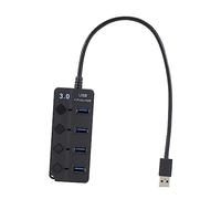 Uonlytech Hub Usb Porte Interruttori Per Computer Laptop Pc Tablet Smartphone Splitter Usb Compatibile Come Tastiera Mouse Lettore Disco Webcam Lettori