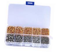 Uonlytech Kit Assortito per Fai da Te con Chiusure Moschettone Rodiate Anellini Aperti e Set Valigetta per Creazione Gioielli per Collane Bracciali e Bigiotteria Delicata