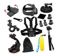 Uonlytech Kit di Accessori per Fotocamera Sportiva Supporto Toracico Fascia per Testa Supporto per Cinturino da Polso Chiave Inglese Multifunzione