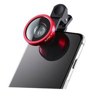 Uonlytech Kit Obiettivo Per Fotocamera Per Cellulare Super Wide Macro 045x 125x Rosso Facile Da Installare