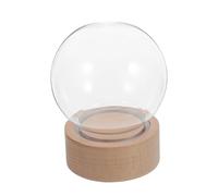 Uonlytech Kit per Globo di Neve Fai da Te con Carillon Musicale Cupola in Vetro Trasparente e Base in Legno per Esposizione Decorazione Natalizia e Display Creativo