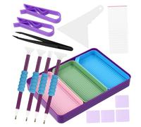 Uonlytech Kit per Punteggiatura Vassoio per Selezione Penna Precisione e Accessori Aggiuntivi per Arte dei Soluzione Organizzativa per Conservazione Manipolazione delle Perline