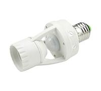 Uonlytech Lampadina LED Sensore Infrarossi di Movimento Portalampada in Plastica e Rame Accensione Automatica Regolabile Luminosità per Esterno Corridoio Etc