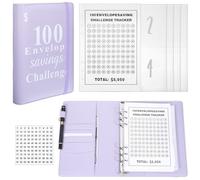 Uonlytech Libro con Buste Trasparenti e Chiusura Elastica Planner per Budget e Organizzatore Denaro per La e