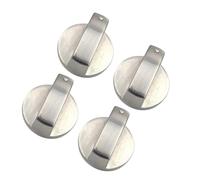 Uonlytech Manopole Per Fornello a Gas in Metallo, Set 4 Pezzi, Pulsanti Di Accensione e Spegnimento Regolabili, Compatibili Cucine a Gas, Facile Installazione e Uso