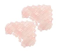 Uonlytech Mascherine per Occhi al Quarzo Rosa a Forma di Cuore, Maschera Rinfrescante per Dormire e Massaggiatore in Pietra di Cristallo, Set da 1 Paio per Relax e Trattamenti Viso