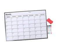 Uonlytech Memorandum del piano mensile cancellare lavagna del pianificatore mensile pianificatore mensile della lavagna agenda mensile pp Colore Casuale