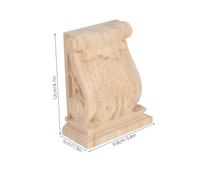Uonlytech Mensola Massello con Intagli Europei Supporto Angolare Non Verniciato per Mobili Decorazione Rustica per Cucina Studio e Applique da Muro Stile Country