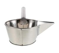 Uonlytech Mestolo per lavori in Ceramica: Cucchiaio per Impasto ceramico in Acciaio Inossidabile da 1 l - Cucchiaio per stuccatura con beccuccio per progetti artistici in Ceramica - Basso per versare