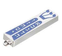 Uonlytech Mezuzah Pergamena e Custodia in Lega di Zinco 94X20Mm Testo Divino e Stella di David, Decorazione Tradizionale Ebraica per Porta di Casa, Complemento Spirituale per Ambienti