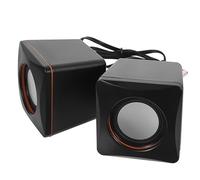 Uonlytech Mini Altoparlanti per Computer USB Connessione Cablata, Compatto Design in ABS Rame e Magnete, per Home e Travel, di Casse Audio Nero