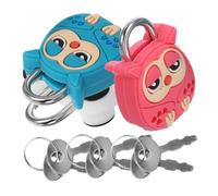 Uonlytech Mini Lucchetti di Sicurezza in Metallo a Forma di Panda e Gufo, Set da 3 Pezzi Colorati, con Chiavi per Armadietti, Portagioie e Borse, Soluzioni Compatte la Colore Colore Casuale