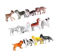 Uonlytech Mini Modelli Cane Simulati Decorazioni Creative per Giocattoli Educativi con Dettagli Realistici per Stimolare Immaginazione e Conoscenza Animali