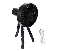 Uonlytech Mini Ventilatore Portatile Per Passeggino 3 Velocità Silenzioso Con Coperchio Staccabile Ricaricabile Raffrescatore Per Esterni Nero