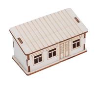 Uonlytech Miniatura da Decorare Modello Rustica Non Verniciata Piccola Cabina Legno per Decorazioni Natalizie e Regalo per Appassionati Miniature