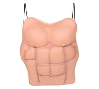 Uonlytech Muscoloso Finto Petto e Addominali Uomo in EVA Realistici per Halloween Cosplay e Feste Tema