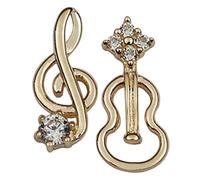 Uonlytech Orecchini Asimmetrici Nota Musicale e Violino Gioielli per Amanti della Musica Regalo Elegante per Donne per Feste e Occasioni Speciali