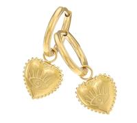 Uonlytech Orecchini Pendenti a Forma di Cuore in Metallo Dorato Delicati Orecchini per la Festa degli Innamorati per Donne Gioielli Leggeri per Feste e Matrimoni Set da 1 Paio