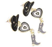 Uonlytech Orecchini Pendenti Western Donna, Orecchini Cowgirl Motivo Stivale per Feste e Costumi Occidentali