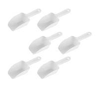Uonlytech Paletta per Ghiaccio in Pp Bianco Fondo Piatto Resistente al Freddo, Set da 6 Pezzi per Cucina, Utensile Versatile per Porzionare Gelato e Alimenti