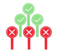 Uonlytech Palette di Voto Portatile 6 Pezzi per Insegnanti, Cartelli Interattivi per Gioco Didattico in ccessori Riutilizzabili per Attività di Giuria e Votazione Scolastica