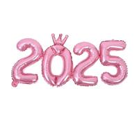 Uonlytech Palloncini Foil Numeri Rosa con Corona Decorazioni Eleganti per Festa Capodanno e Compleanno Palloncini Resistenti in Alluminio con Finitura Lucida per Eventi Casa Scuola e Ufficio