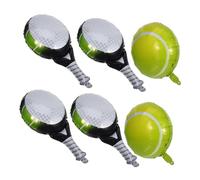 Uonlytech Palloncini Gonfiabili Tennis con Rete e Palline Decorazione Compleanno Sportiva per Appendere Resistenti Perdite per Feste Indoor e Outdoor