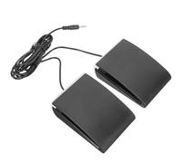 Uonlytech Pedale Doppio per Batteria Elettronica Nero in Materiale Abs, Design Creativo, Effetto Sustain Continuo, per Uso Musicale da Studio