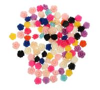 Uonlytech Pendenti Gioielli Fai da Te Rose in Resina 100 Pezzi | Roselline Decorative per Orecchini e Bracciali, Materiale Fatto a Mano per Progetti Craft e Corone Colore Casuale