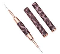 Uonlytech Penna per Nail Art Doppia Punta e Pennello per Nail Liner in Metallo Comfort Grip Alta Efficienza per Decorazioni Unghie a Casa DIY