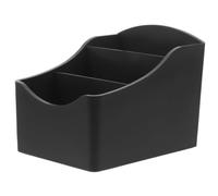 Uonlytech Porta Bustine Di Tè E Bustine Di Zucchero Nero ABS Con Scomparti Multipli Per Bar Caffè E Piano Cucina
