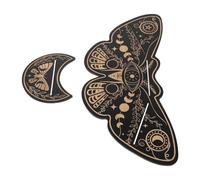 Uonlytech Porta Carte dei Tarocchi in Legno a Forma di Farfalla Supporto Espositivo Rustico da 2 Pezzi per Altare e Divinazione Vassoio Leggero per Rituali e Letture Magiche