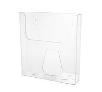 Uonlytech Porta Depliant Acrilico Trasparente da Parete Organizer Riviste Ufficio Multiuso Espositore Brochure per Volantini e Documenti Supporto Espositivo Compatto per Negozi e Uffici