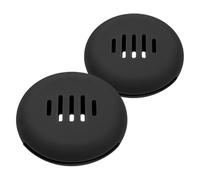 Uonlytech Porta Spugnette Trucco in Silicone Nero 2 Pezzi, Custodia Traspirante e Infrangibile per Viaggi, Organizer Compatto per Spugne di Bellezza e Struccanti, Contenitore da Viaggio per