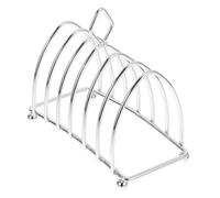 Uonlytech Porta Toast in Acciaio Resistente per Uso Quotidiano Organizer per Fette di Pane con Scomparti Indipendenti Supporto Multifunzionale per Cucina e Colazione per Pane Tostato e