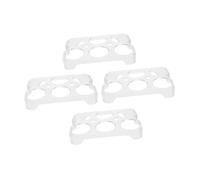 Uonlytech Porta Uova per Refrigeratore Contenitore Uova in Plastica 4 Pezzi Impilabile per Organizzare e Proteggere