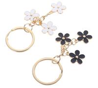 Uonlytech Portachiavi a Forma di Fiore in Metallo 2 Pezzi Anello per Zaino Borsa e Auto Ciondolo Leggero e Compatto Accessorio Decorativo Resistente e Versatile per Uso Quotidiano